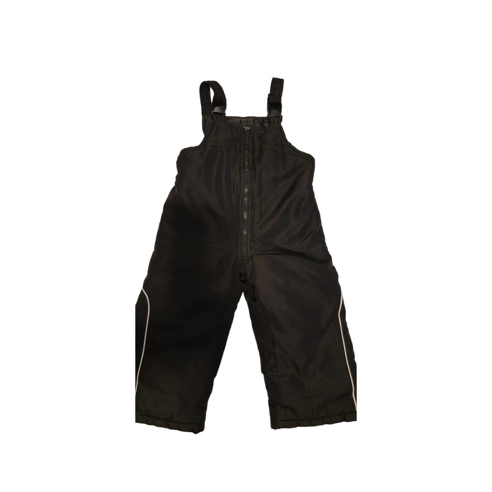 1 Madison Toddler 2T Black Snowsuit Ski Snow Bibs Pants Overalls
